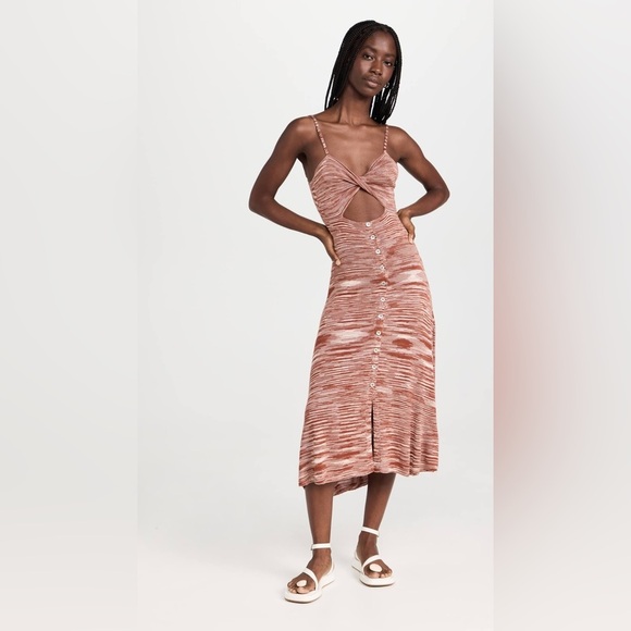 New For Love & Lemons  Isabela Midi Dress (1) - Picture 1 of 11